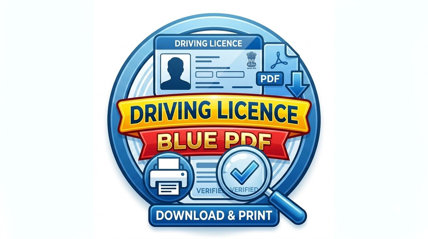 D L Driving Licence Blue