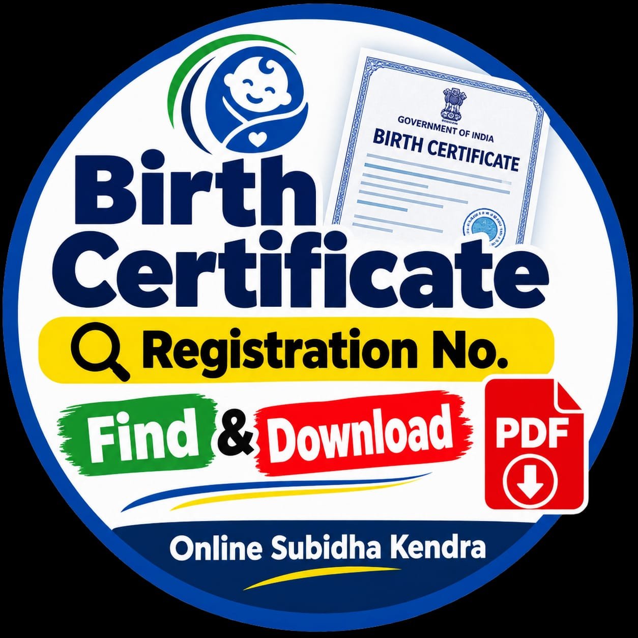 Without OTP Birth Certificate Find  Pdf